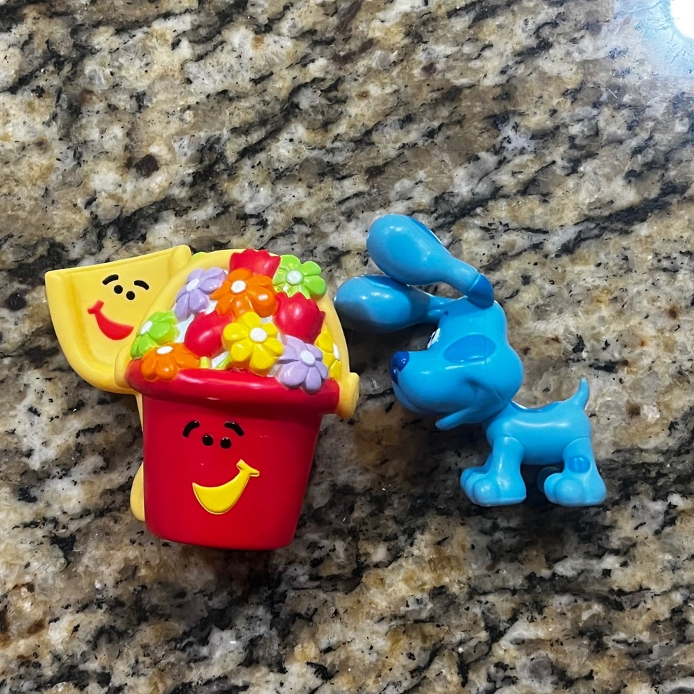 Vintage 1998 Tyco‎ Blues Clues Shovel and Pail & 2021 Just Play Blue Figure Lot